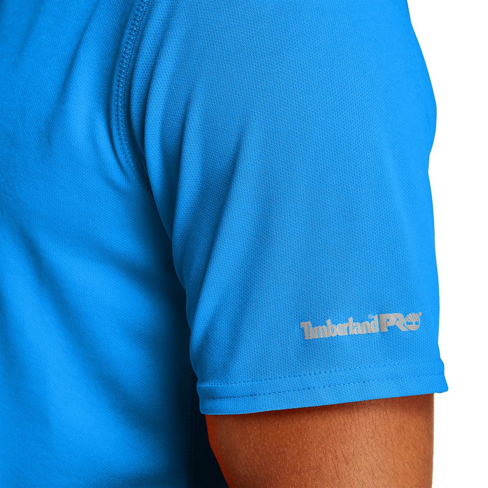 Timberland Μπλουζάκια Ανδρικα Μπλε - Pro® Wicking Good Short-Sleeve - Greece 9725063-CE